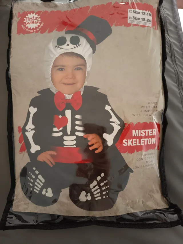 Disfraz Mister Skeleton bebé Talla 18-24