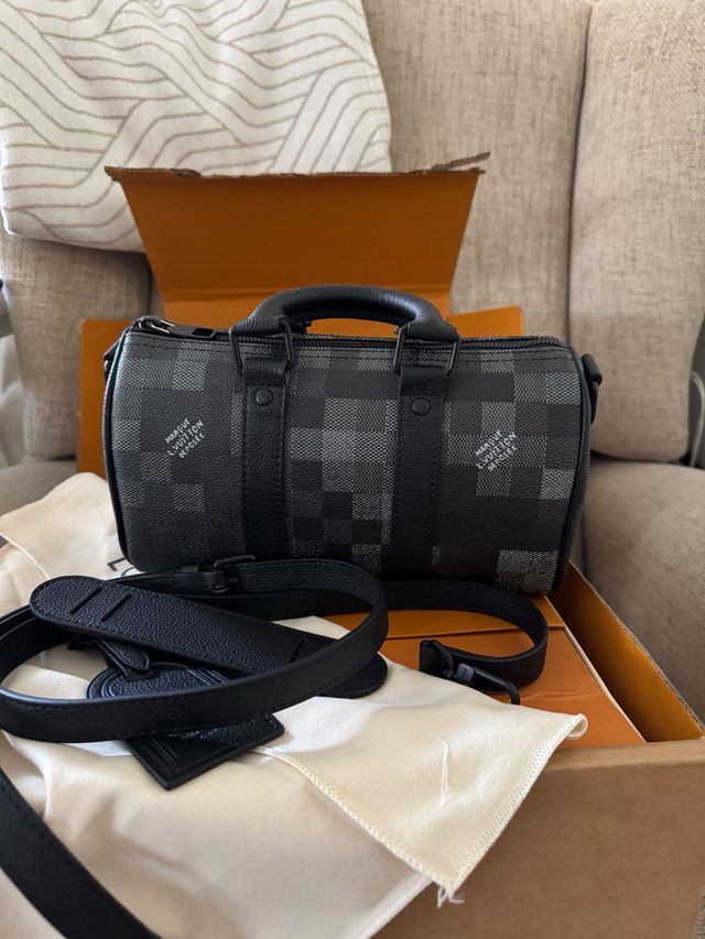 Bolsa Louis Vuitton Preto/Cinza