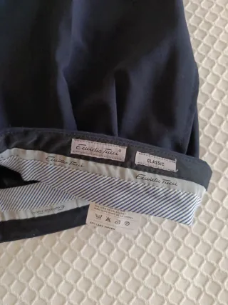 Pantalones Lana Emilio Tucci Azul