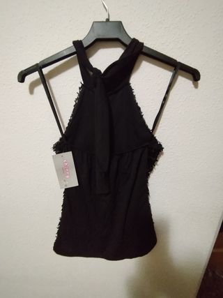 ¡REBAJA FIESTAS! Top negro fiesta lentejuelas