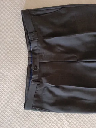 Pantalones Burberry Lana y Mohair Gris