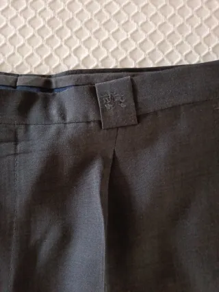 Pantalones Burberry Lana y Mohair Gris