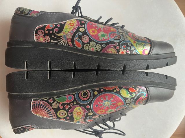 Zapatos mujer piel talla 37 multicolor