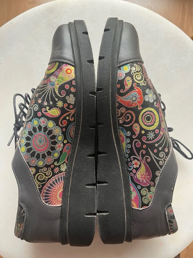 Zapatos mujer piel talla 37 multicolor