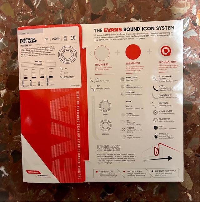 Parche Evans para bombo