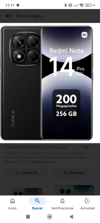 Xiaomi Redmi Note 14 Pro 256GB Negro