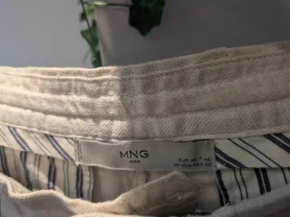 Pantalones de lino beige