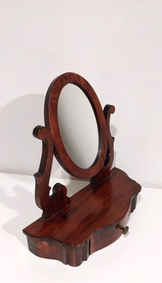 Specchio da tavolo antico in legno