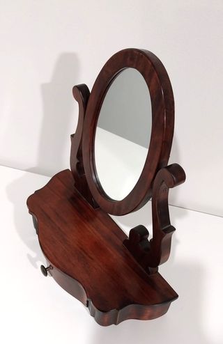 Specchio da tavolo antico in legno