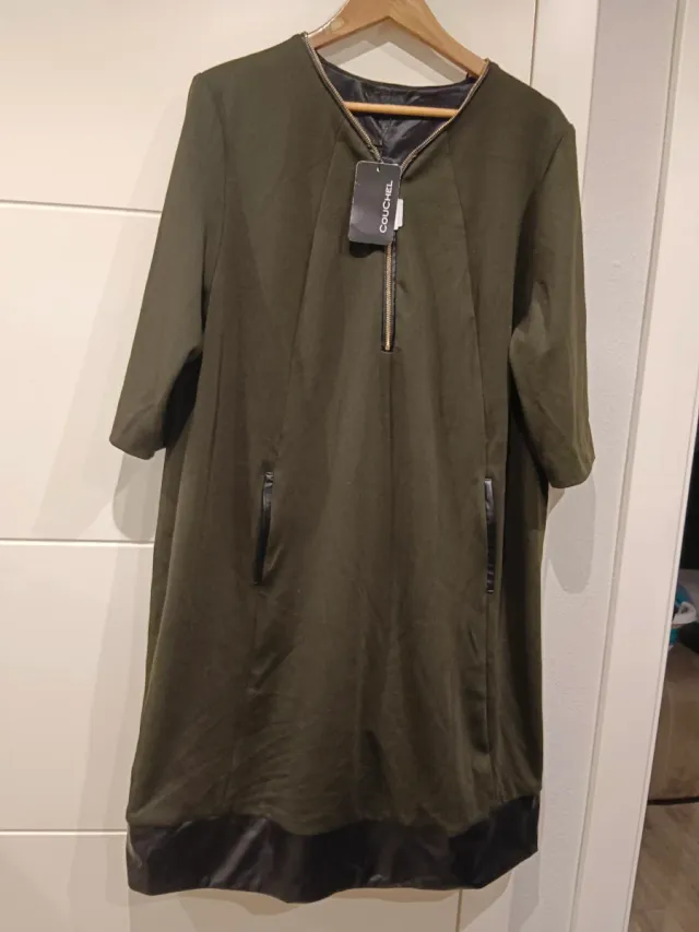 Vestido Couchel verde cremallera
