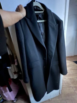 Gabardina HOMBRE larga Zara negra