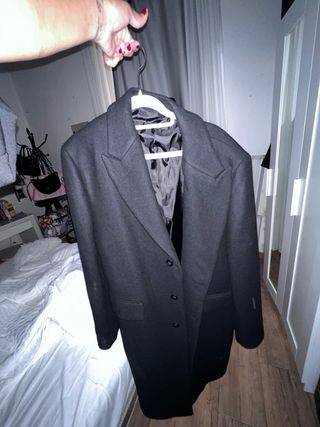 Gabardina HOMBRE larga Zara negra