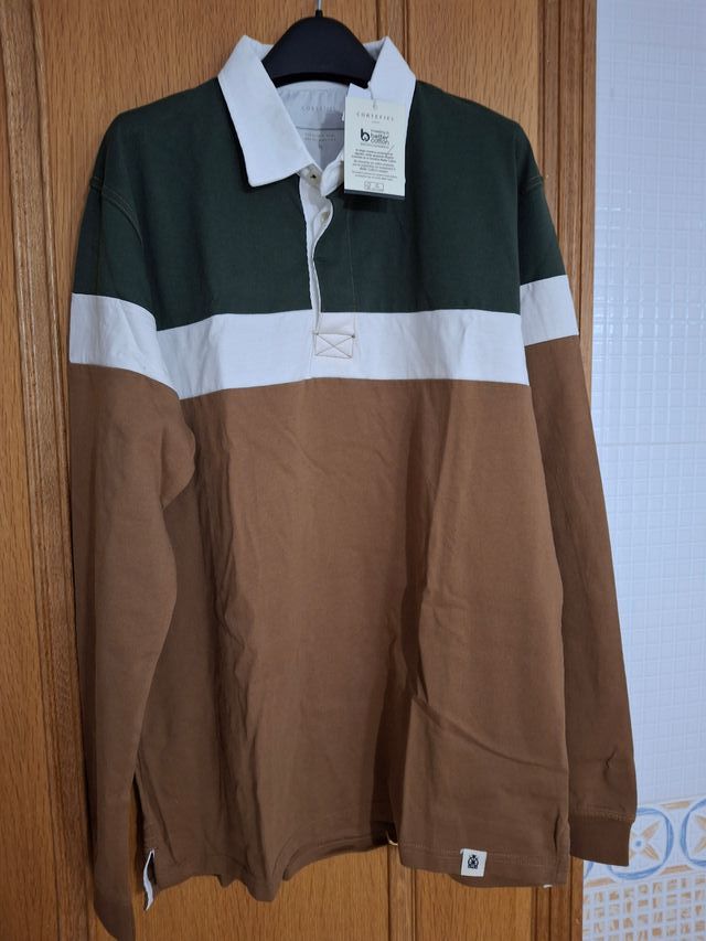 Polo Cortefiel Hombre XL Verde/Marrón SIN ESTRENAR
