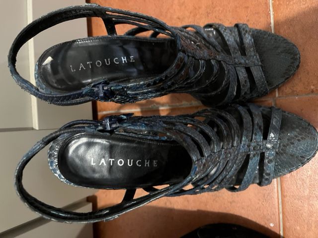 Tacones Talla 38 Negros y Azules