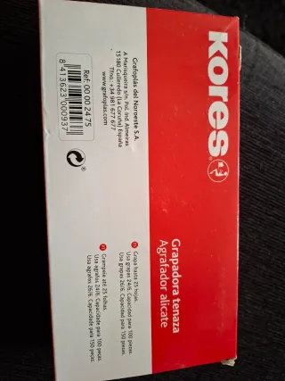 Grapadora Tenaza Kores Nueva
