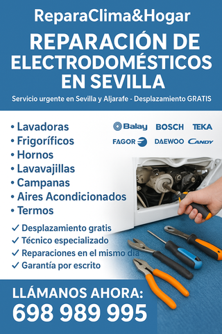 Reparación de electrodomésticos y termos
