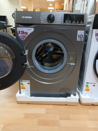 Lavadora Elecsan 12kg Steam Inverter Clase A