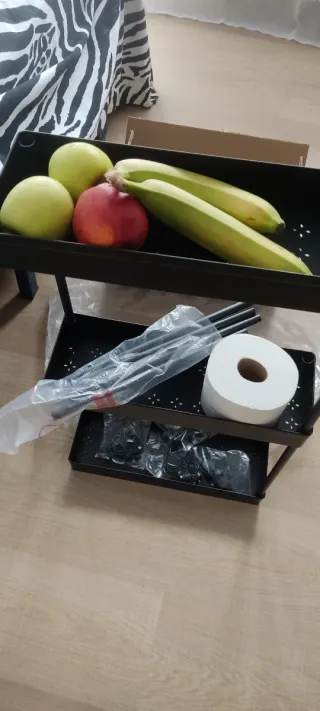 Carrito auxiliar negro