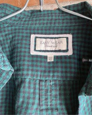 Camisa cuadros verde y negro