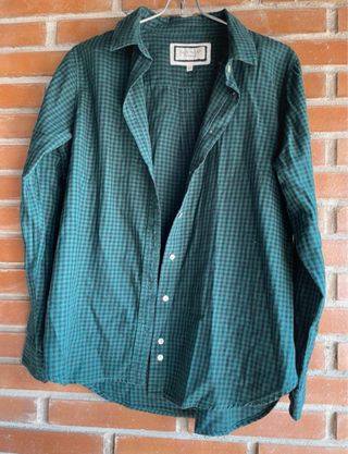 Camisa cuadros verde y negro