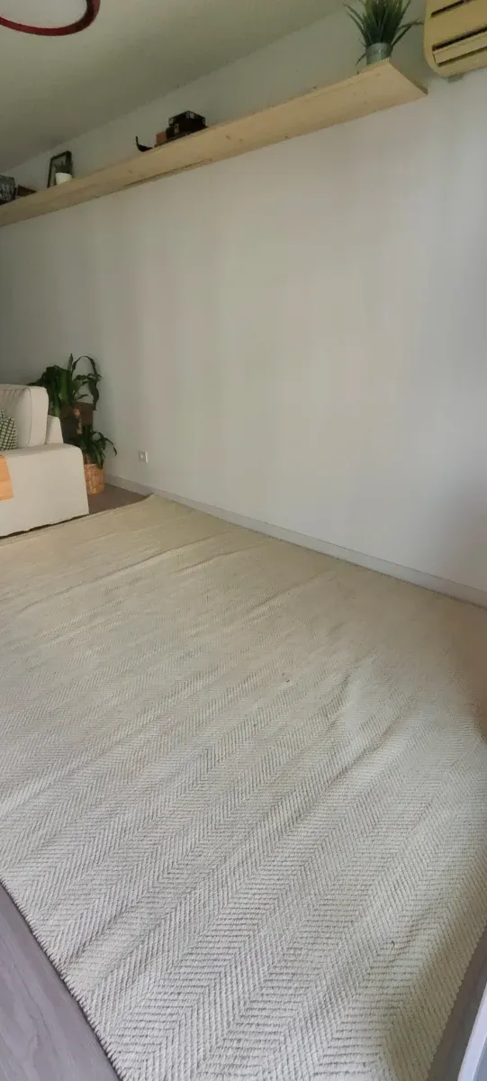 Alfombra Sklum Poliéster y Yute Beige