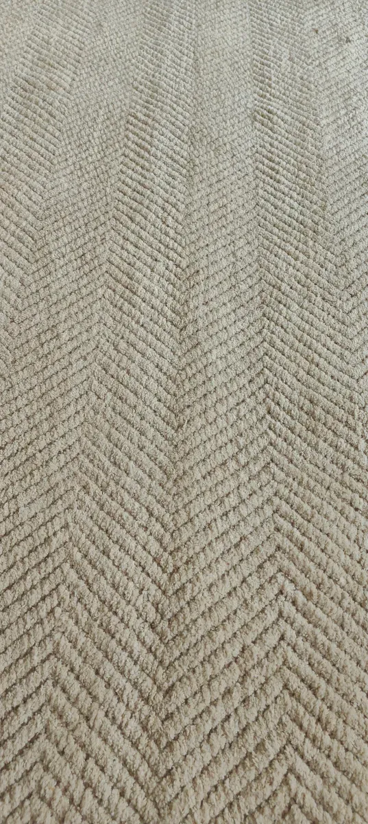 Alfombra Sklum Poliéster y Yute Beige