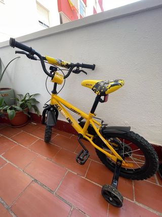 Bicicleta infantil APOLON 14 amarilla