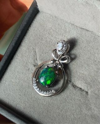 Colgante Plata Opalo Negro