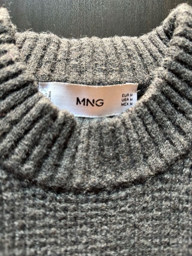 Jersey punto MANGO, gris oscuro