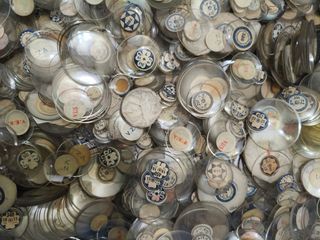 Cristales de reloj blancos