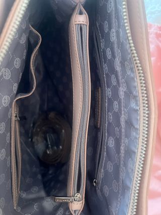 Bolso piel rosa suave