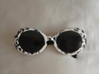 Occhiali da sole vintage Garbo Bianco e Nero