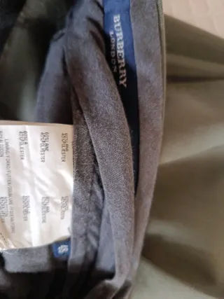 Pantalones Burberry Lana Verde Oliva