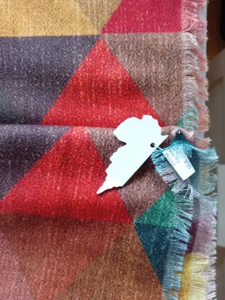 Pañuelo estampado geométrico grande