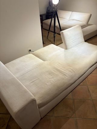 2 Sofás modular 2 + 3 plazas con mesa auxiliar