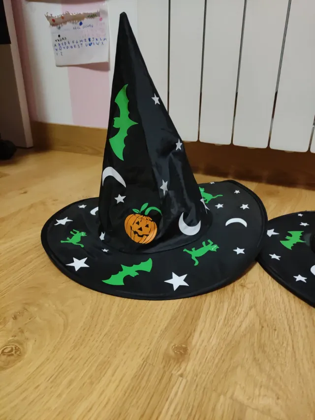 3 Gorros Sombrero Bruja Halloween