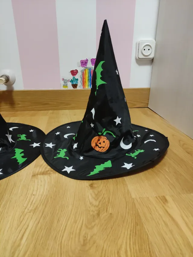 3 Gorros Sombrero Bruja Halloween