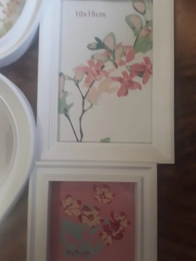 Marco de fotos corazón y ovalado