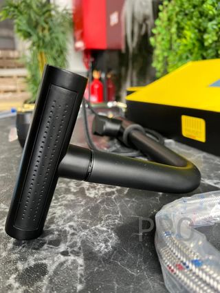 Grifo cocina extraíble Inox giratorio 360° negro