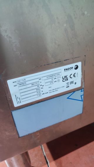 LAVAVAJILLAS PROFESIONAL DE CAPOTA FAGOR CO110B