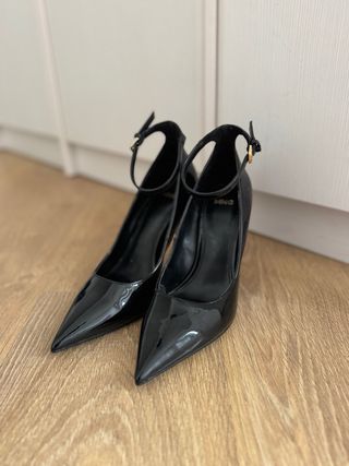 Zapatos de tacón Mango negros charol