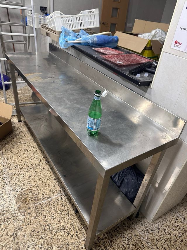 Mesa de trabajo acero inoxidable 180cm