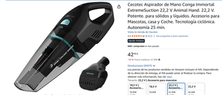 Cecotec Aspirador de Mano Conga Immortal