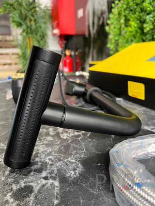 Grifo cocina extraíble Inox giratorio 360° negro