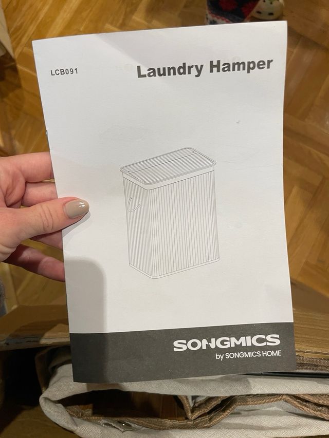 Cesto de bambú para ropa sucia