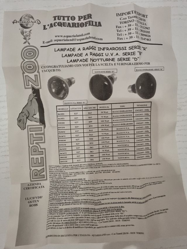 Set Lampade Riscaldanti Infrarossi