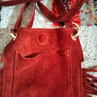 Bolso Móvil Serraje Flecos