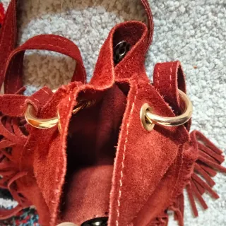 Bolso Móvil Serraje Flecos