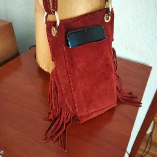 Bolso Móvil Serraje Flecos