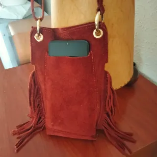Bolso Móvil Serraje Flecos